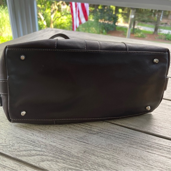 Prüne Argentina Brown Leather Satchel Bag with Double Handles - Picture 3 of 14